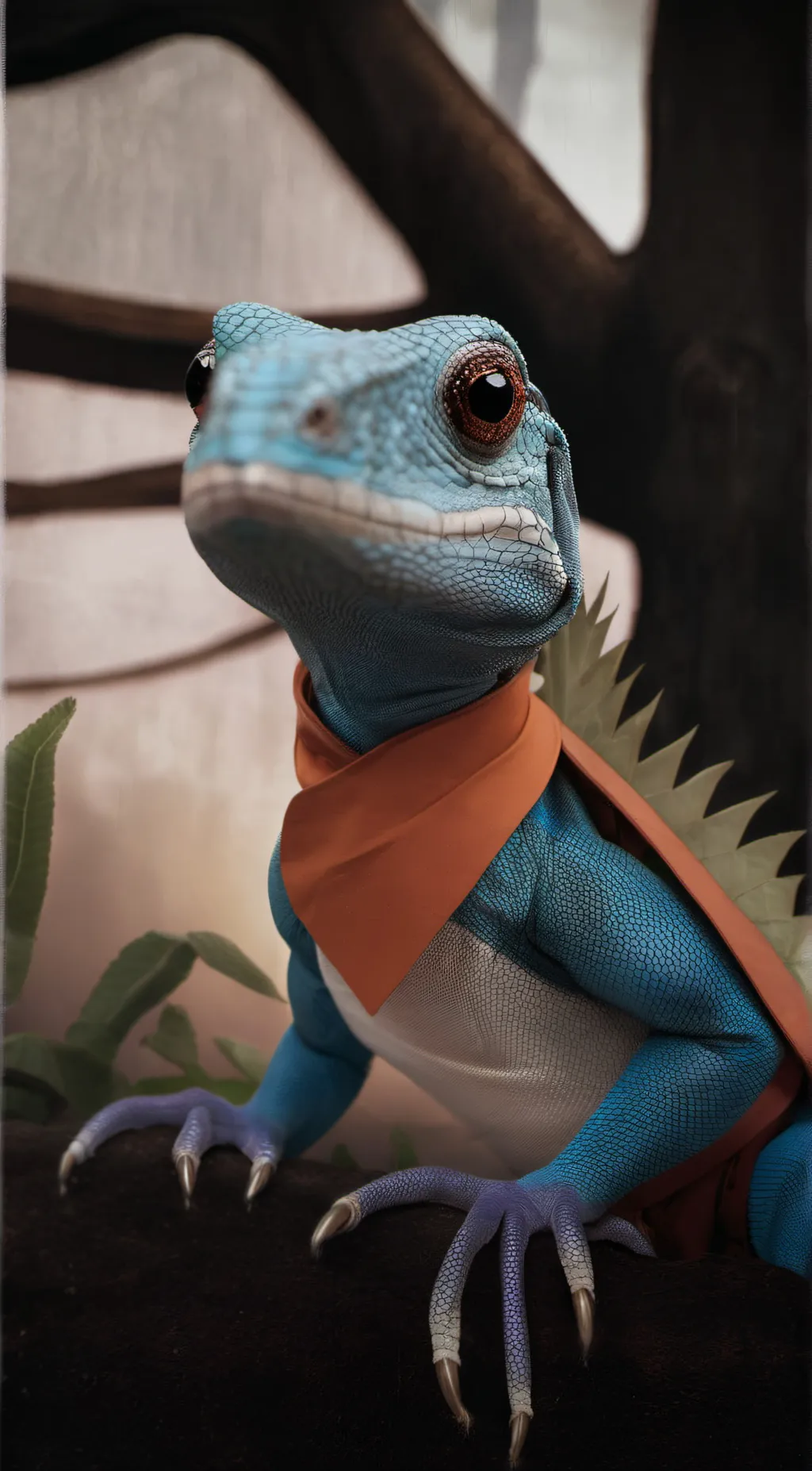 ai character: Lizardu background