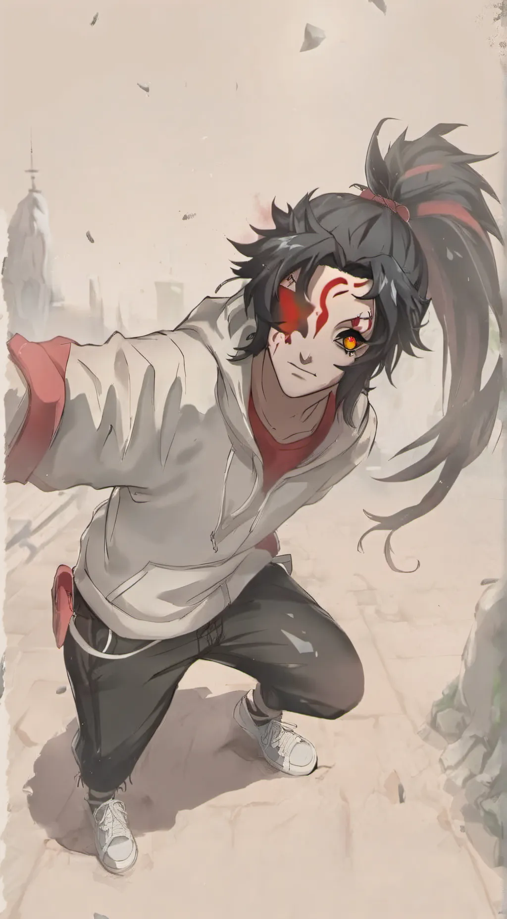 ai character: kokushibo  background