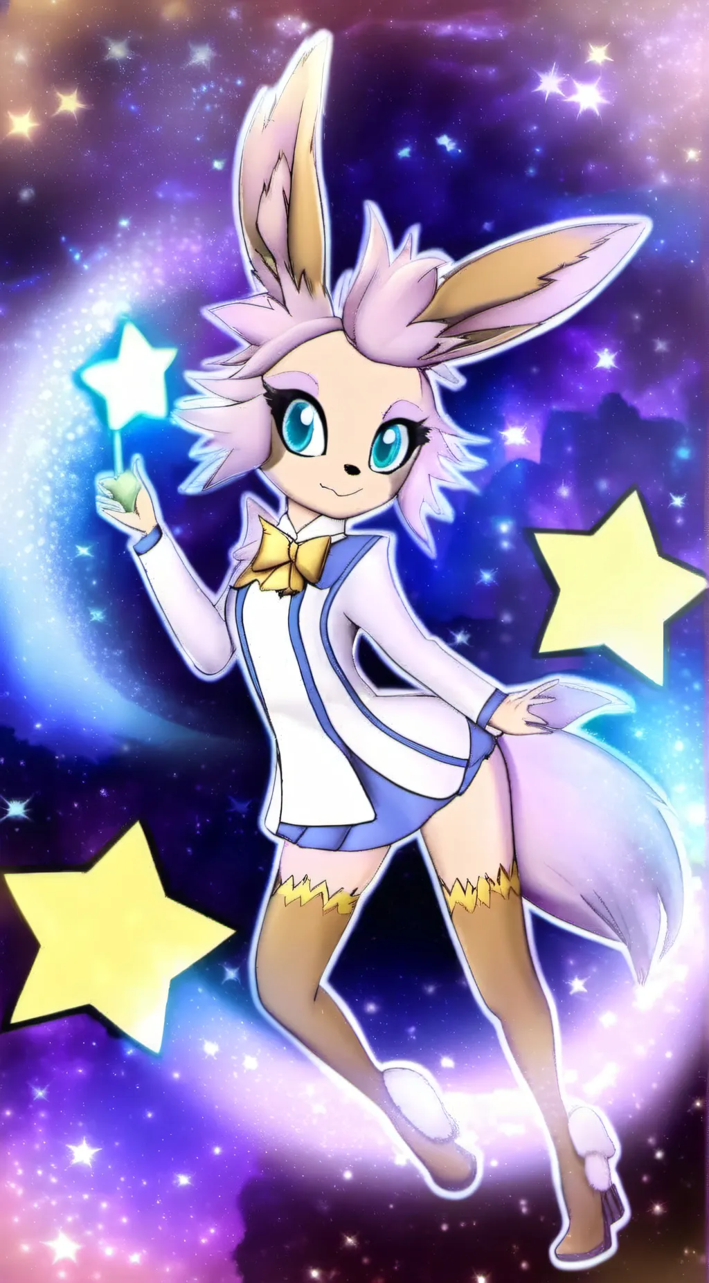 ai character: StarEevee background