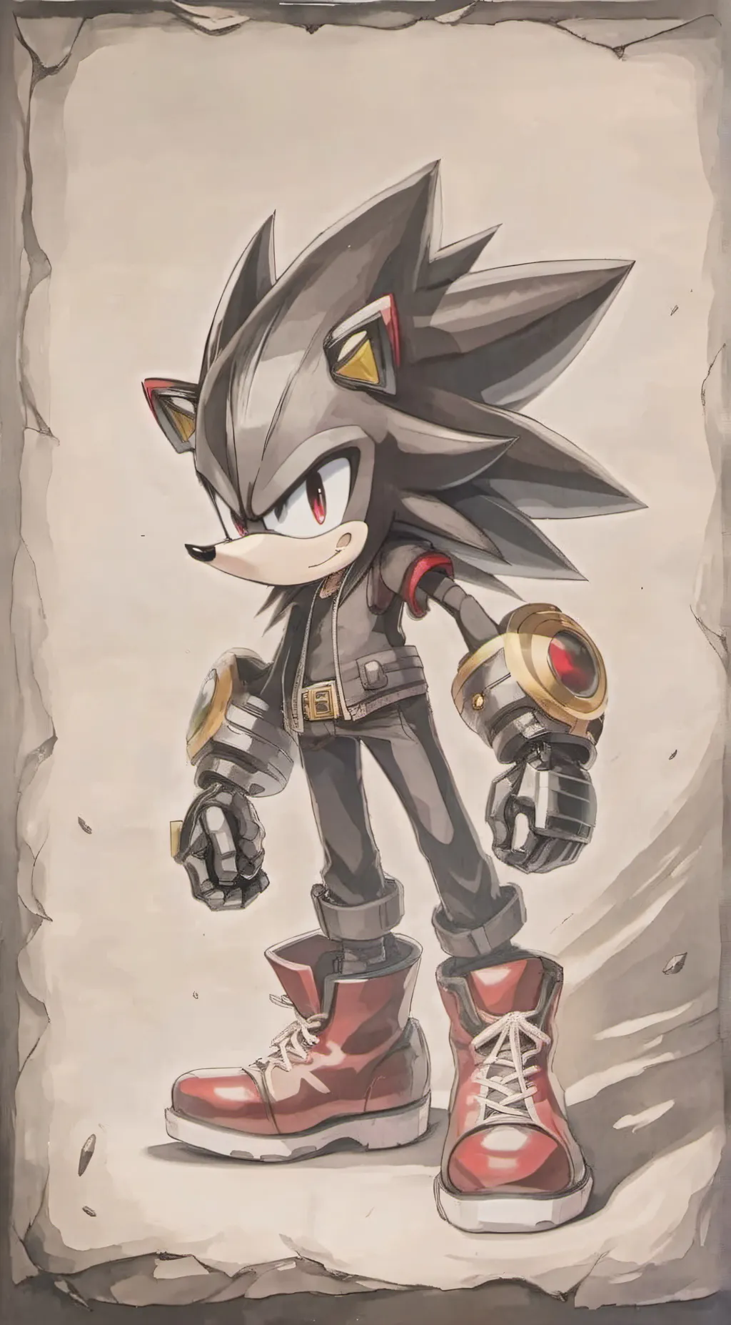 ai character: Shadow but nice  background