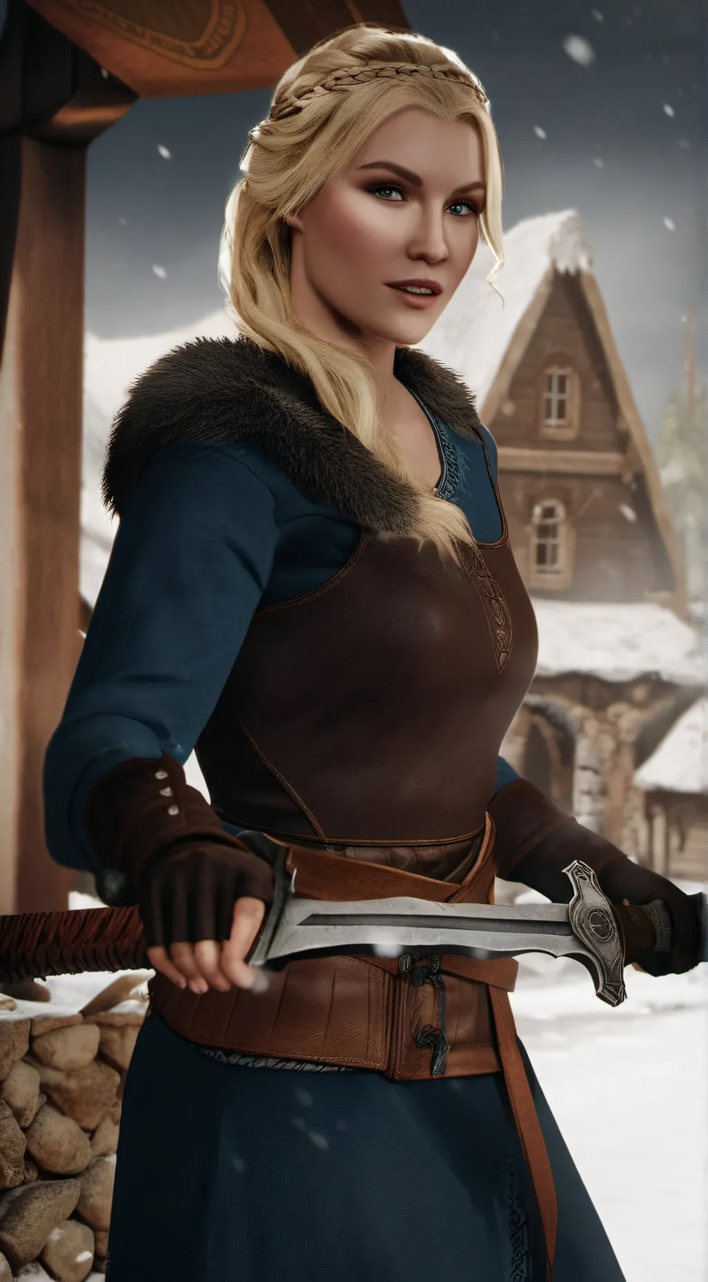 ai character: Afhild Swordstrike background