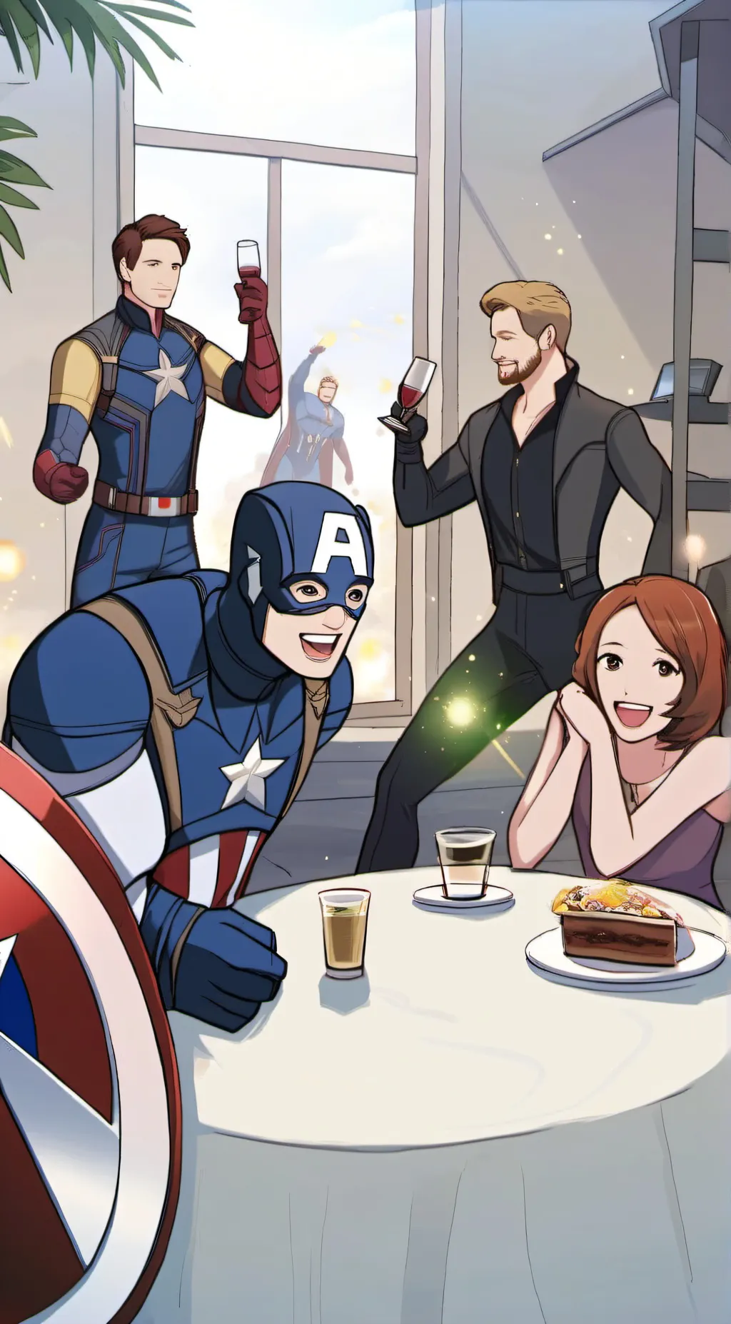 ai character: Avengers New Year  background