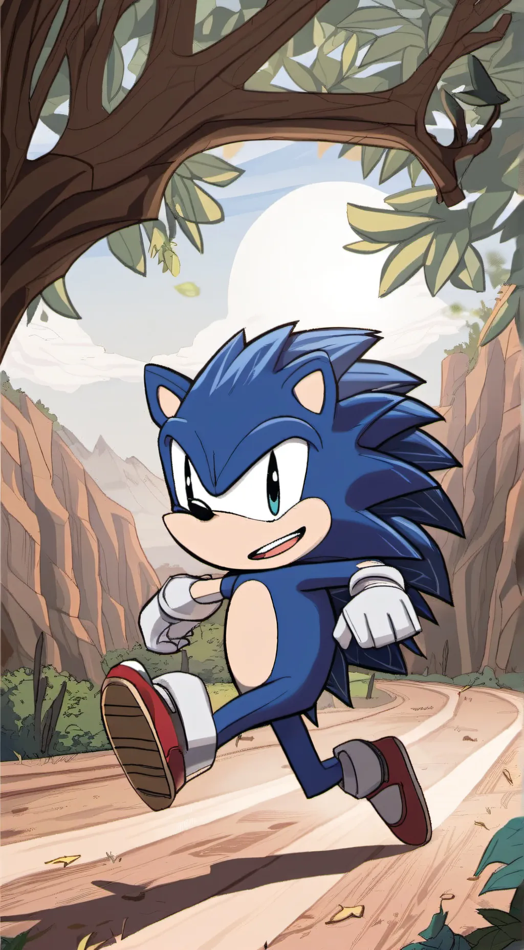 ai character: Sonic the hedgehog background