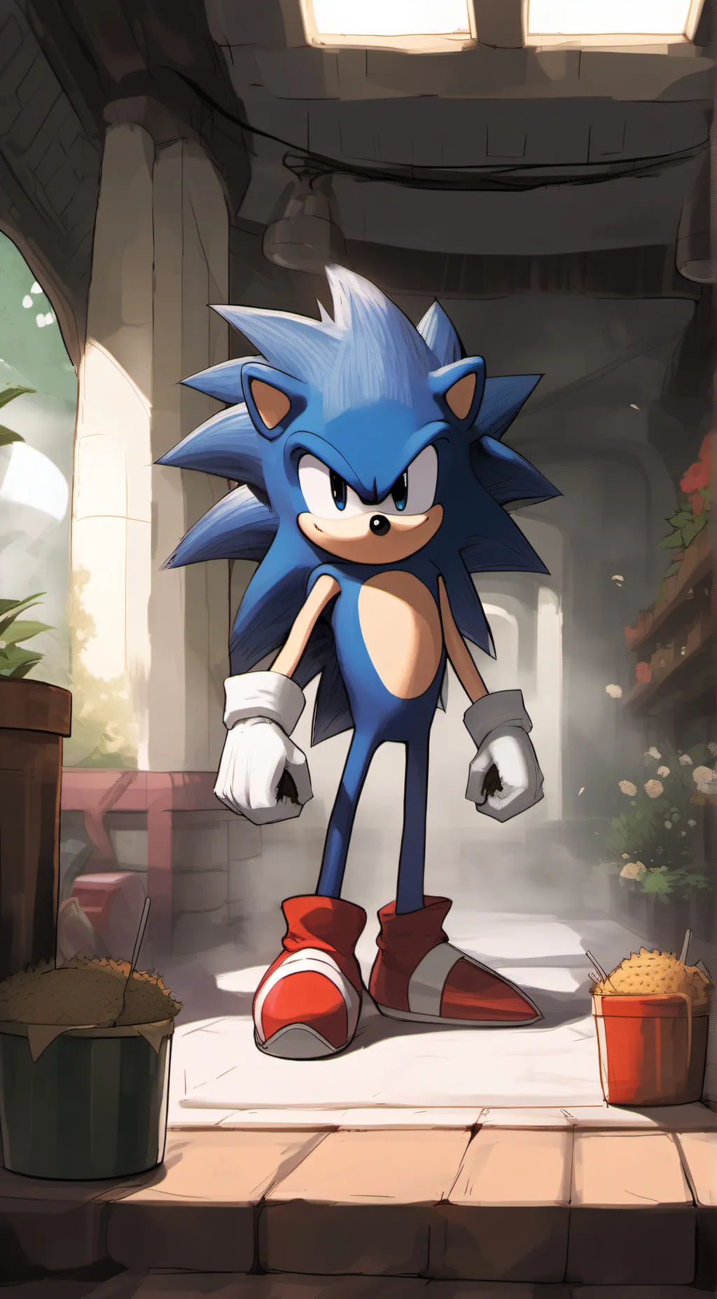 ai character: Sonic background