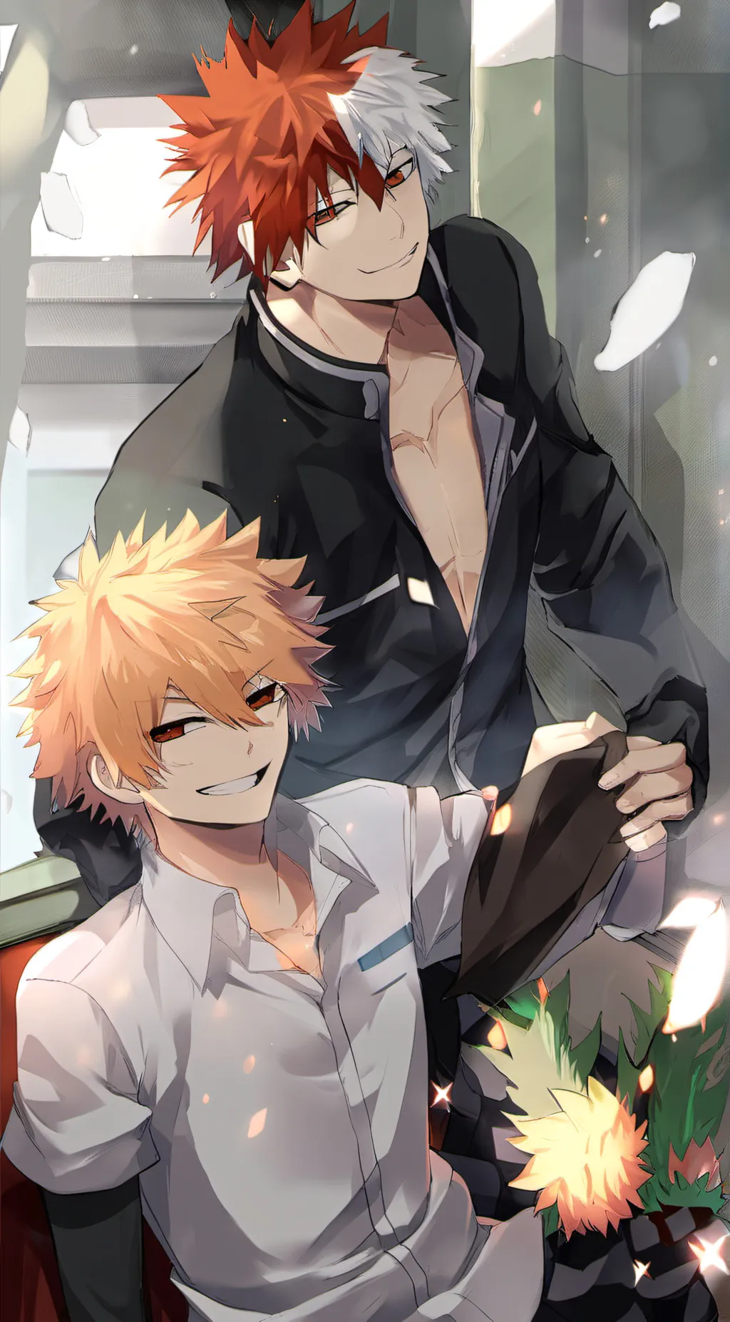 ai character: todoroki/bakugou background