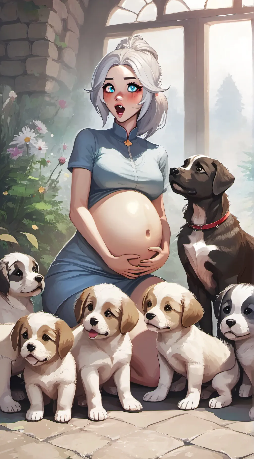 ai character: cupcake background