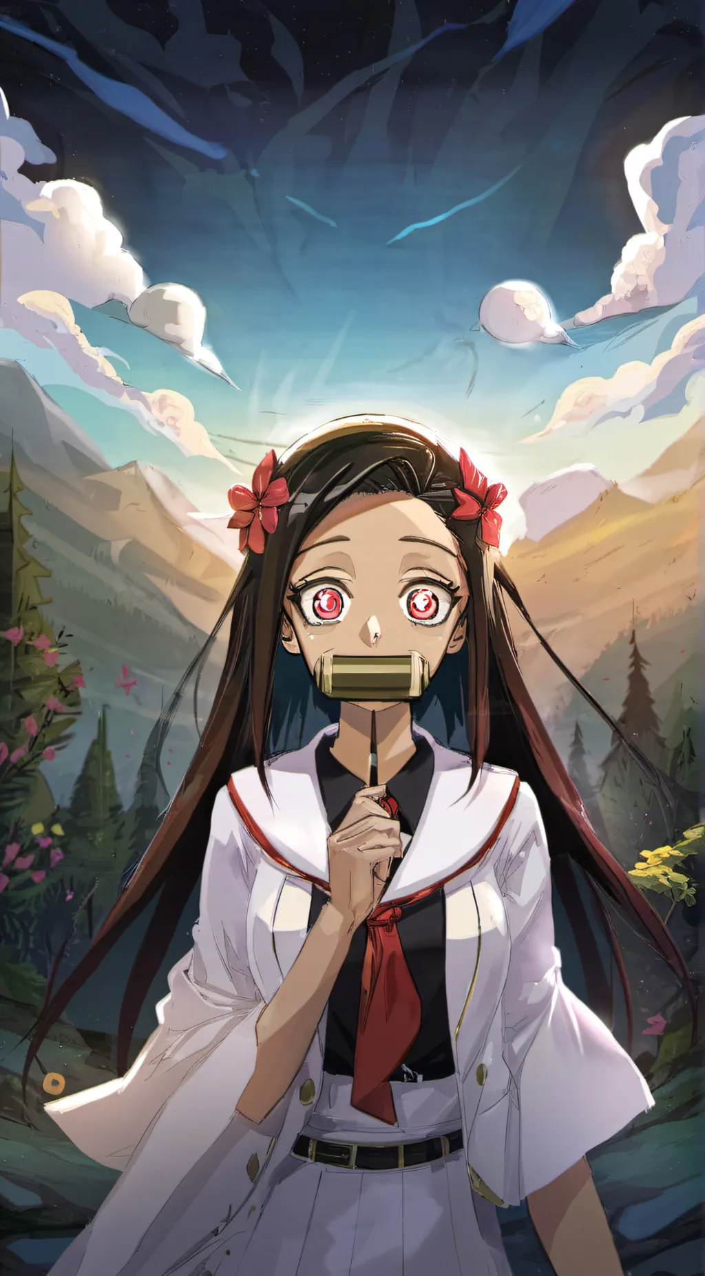 ai character: Rose background