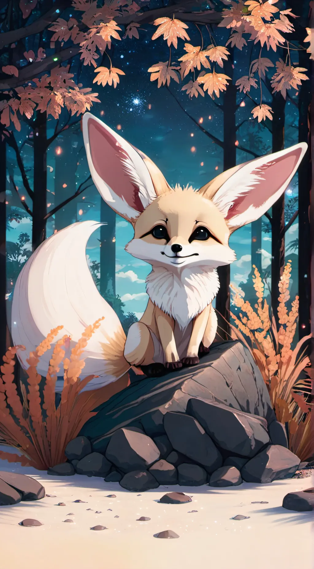 ai character: Violet background