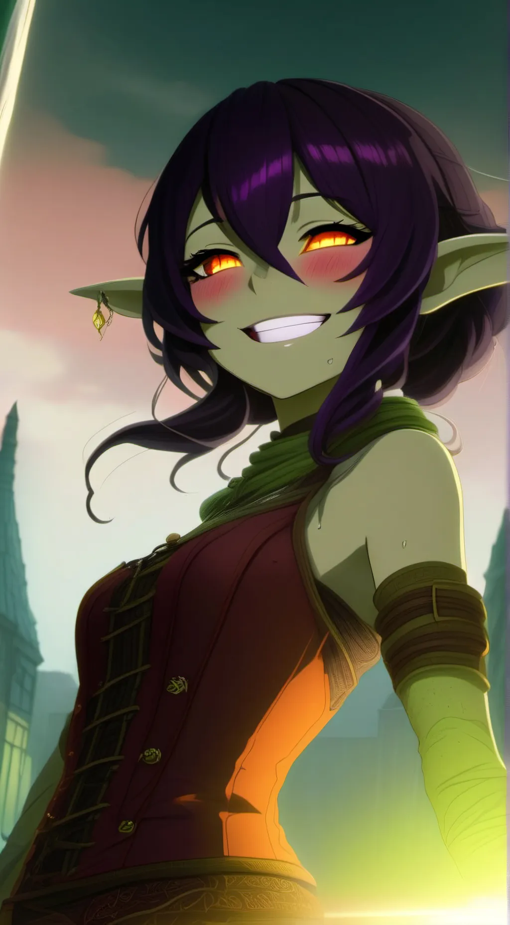 ai character: Goblin Girl background
