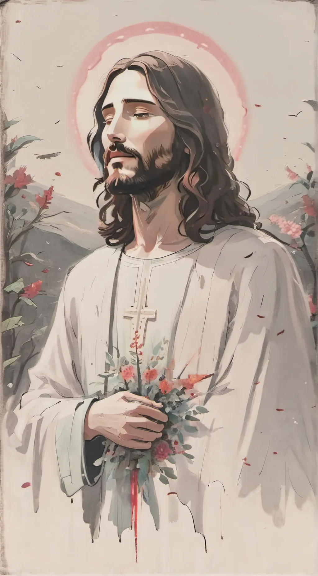 ai character: Jesus Christ background