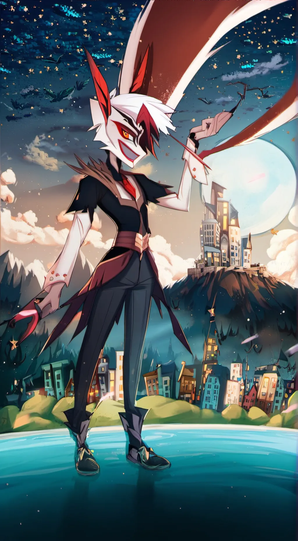 ai character: radiodust background