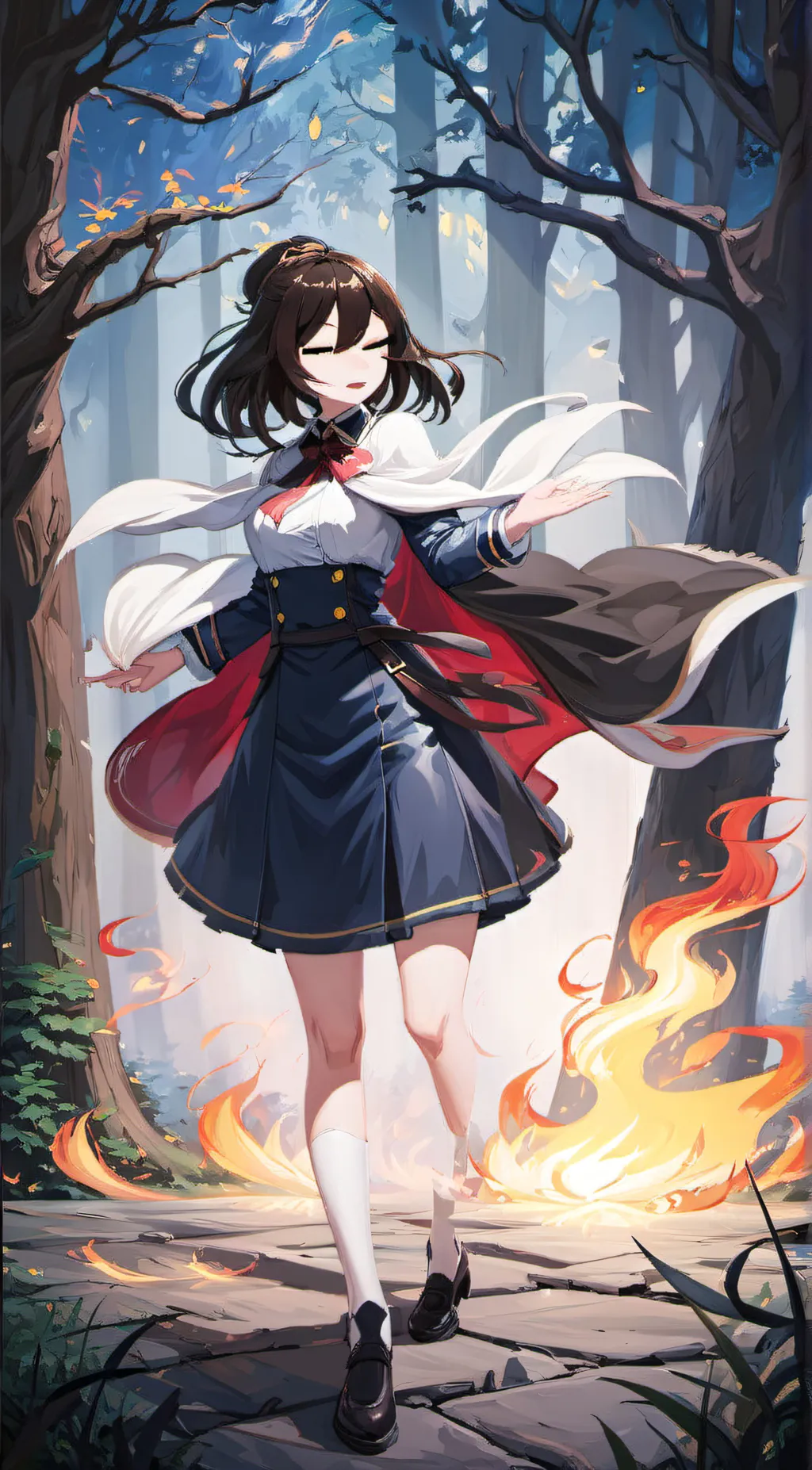 ai character: Black background