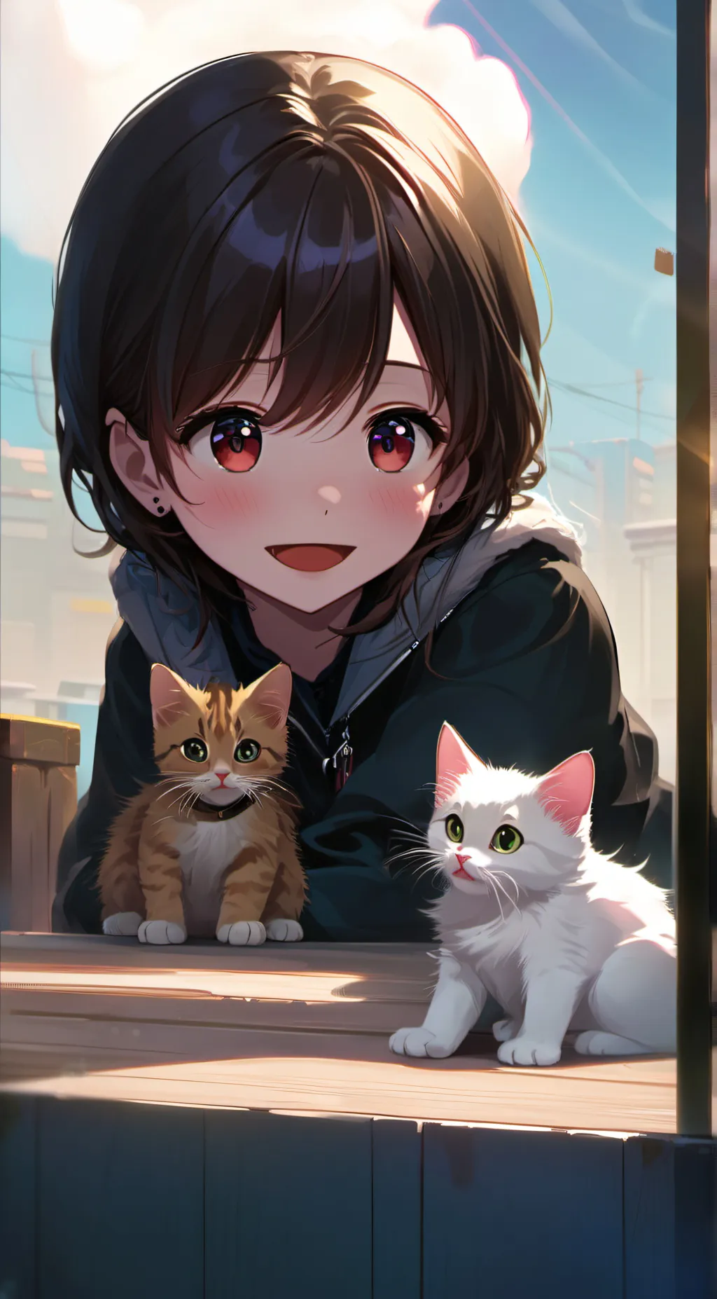 ai character: new kitten  background
