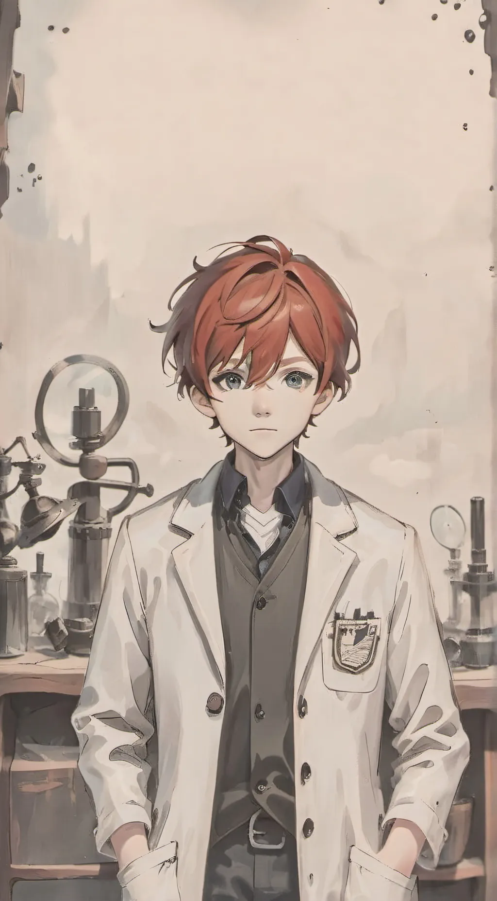 ai character: red  background