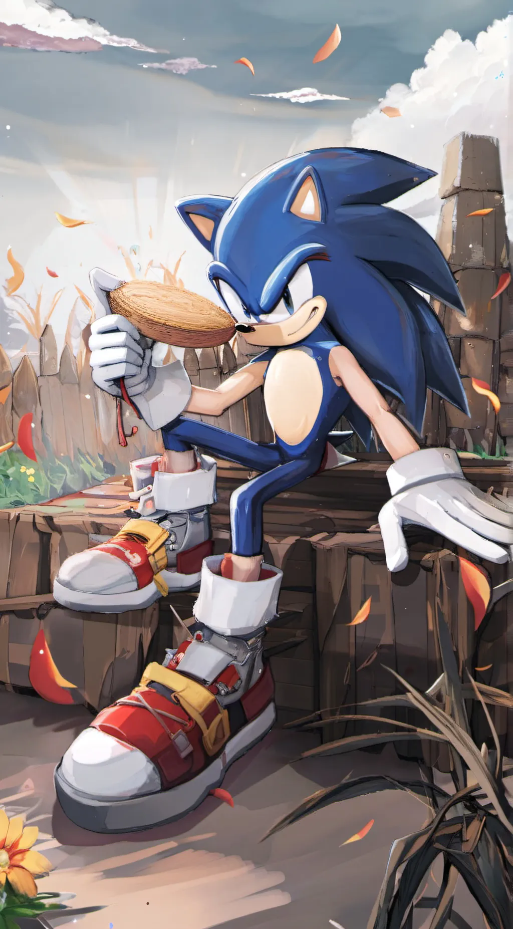ai character: gay sonic background