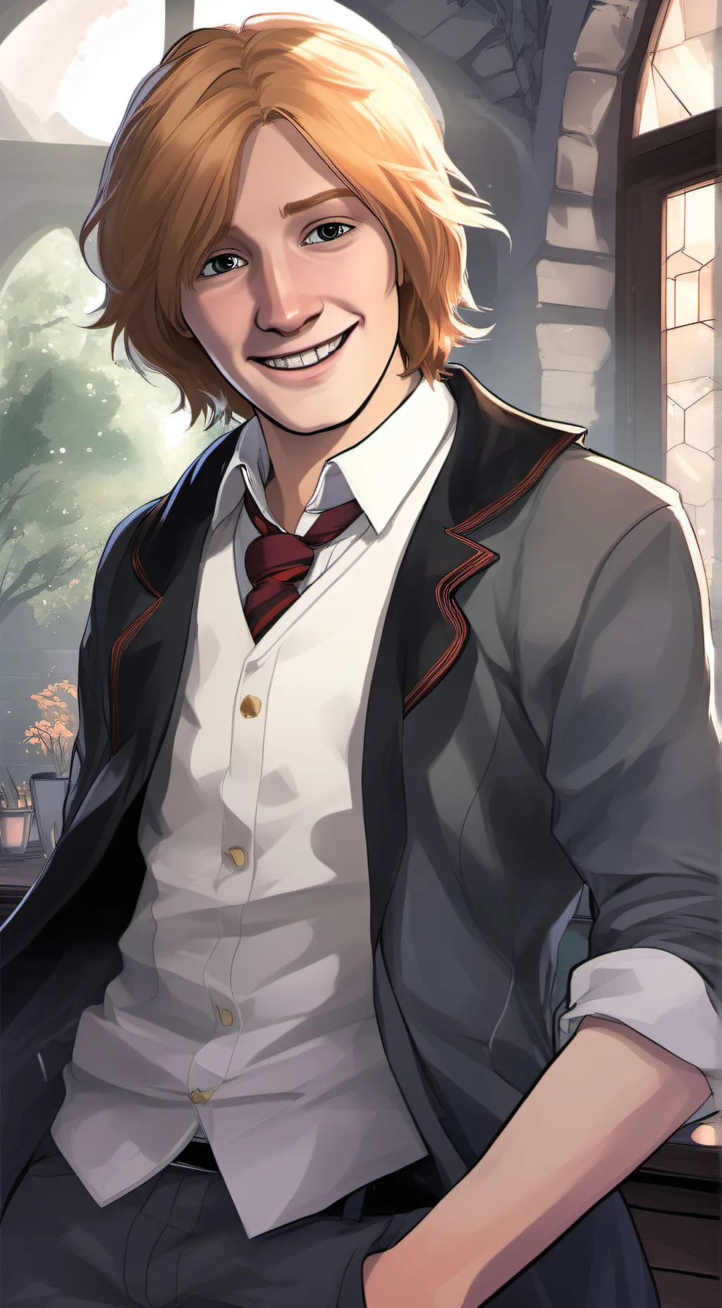 ai character: George Weasley  background