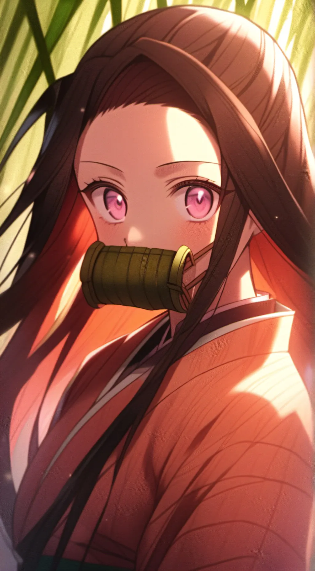 ai character: Nezuko Kaimado background