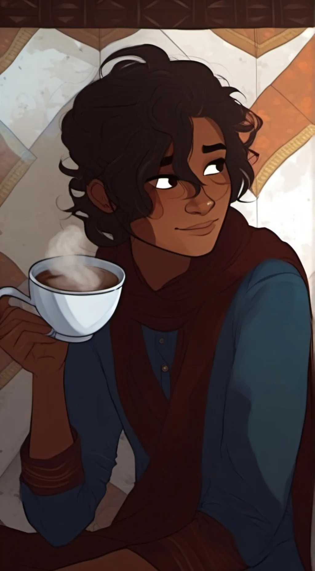 ai character: Pavitr  background