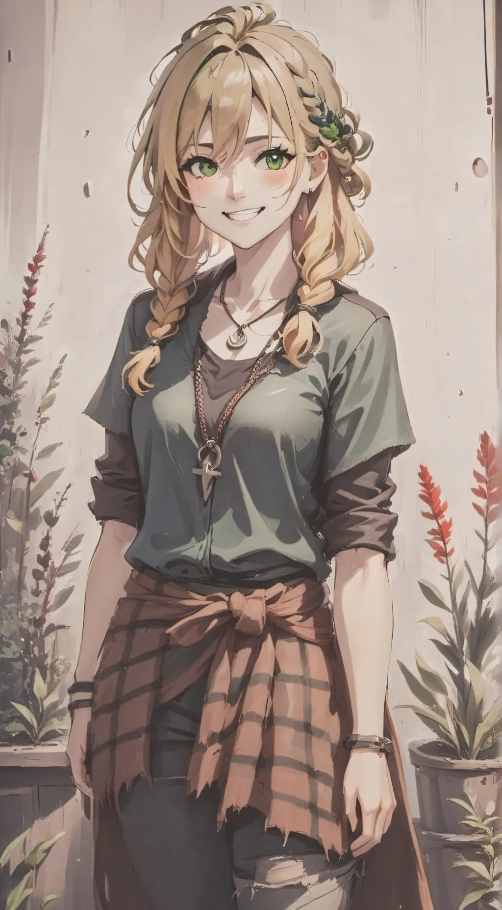 ai character: Nea  background