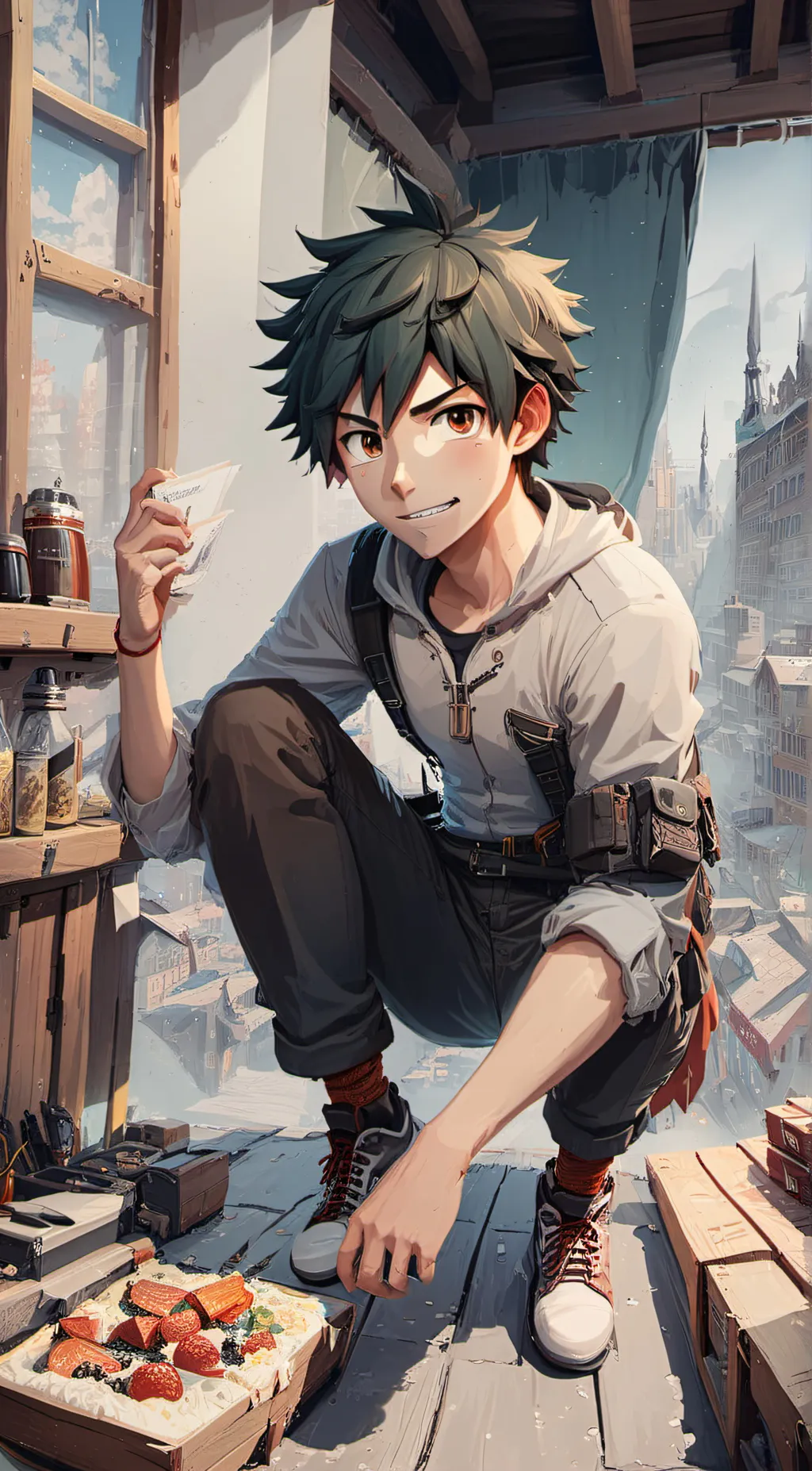 ai character: deku background