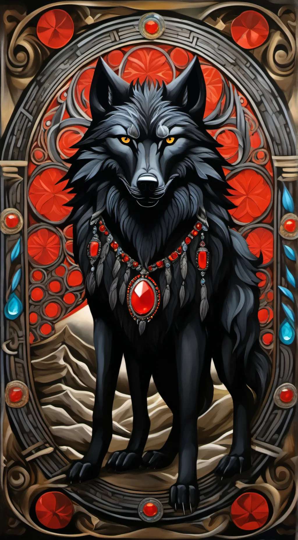 ai character: FireFang background