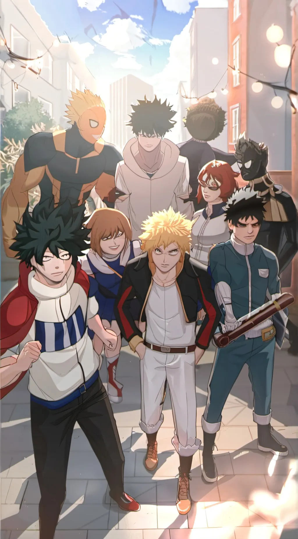 ai character: mha costume party background