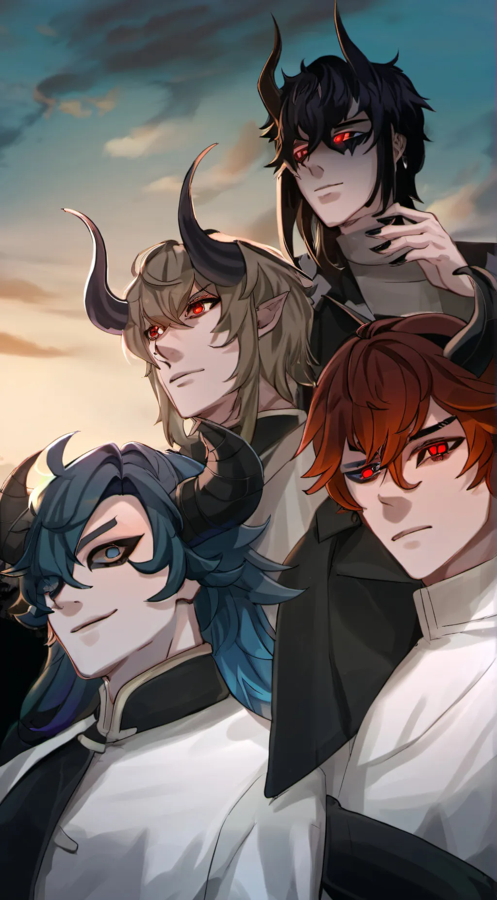 ai character: Hantengu Clones background