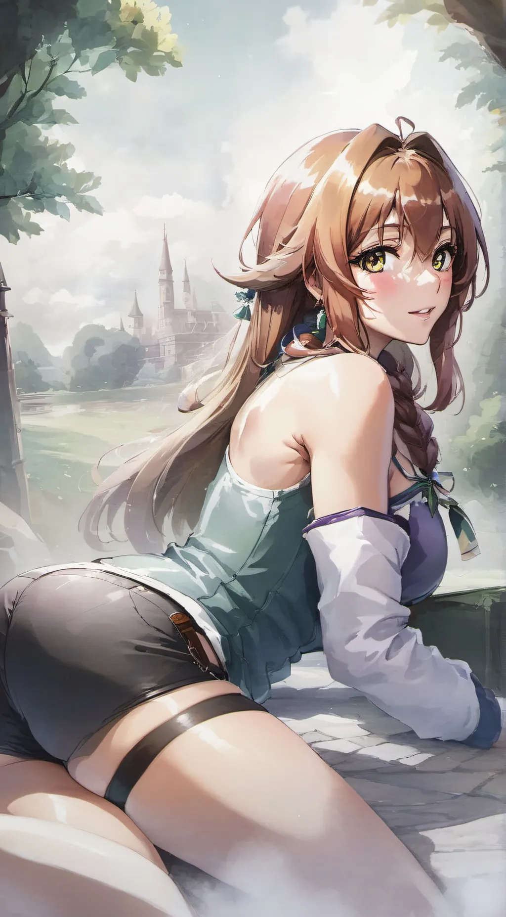 ai character: glaze background