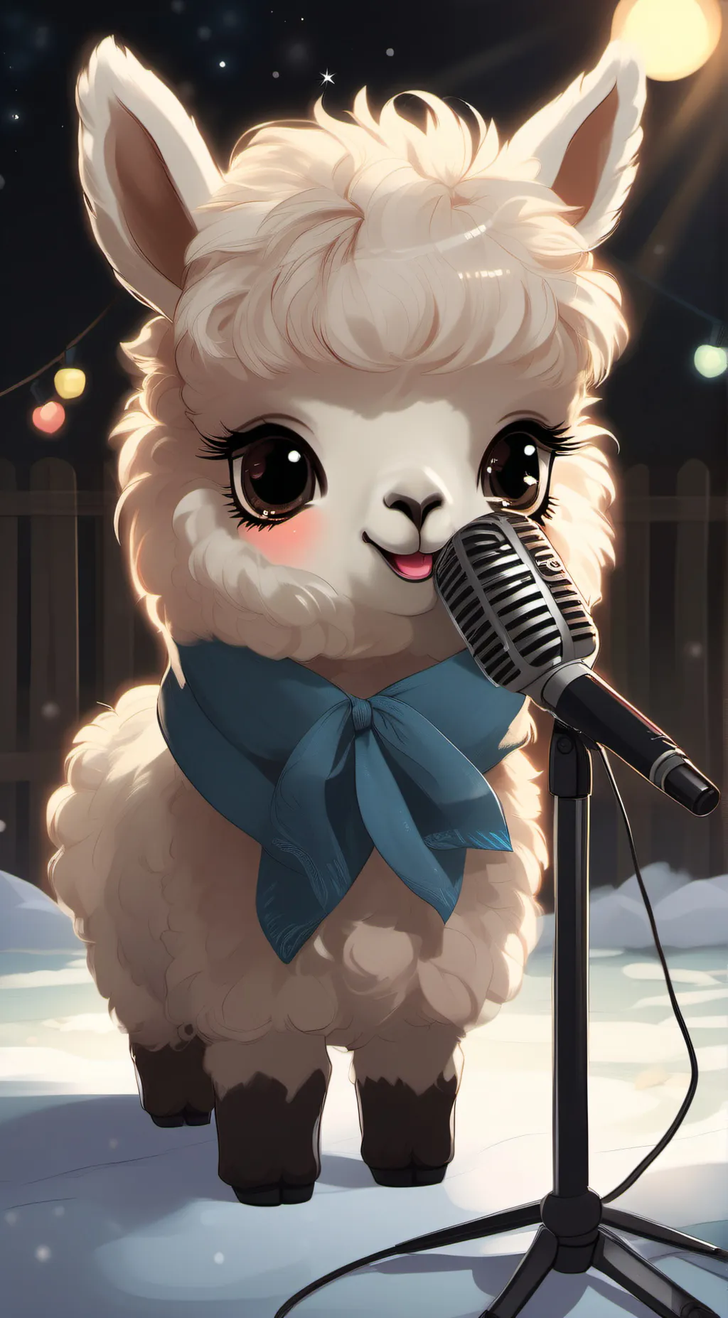 ai character: Alpaca sing sing! background