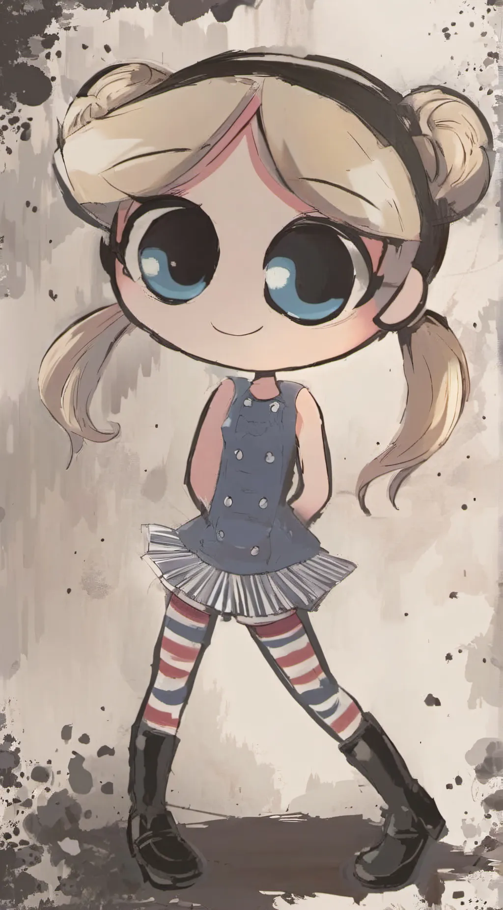 ai character: Bubbles PPG background