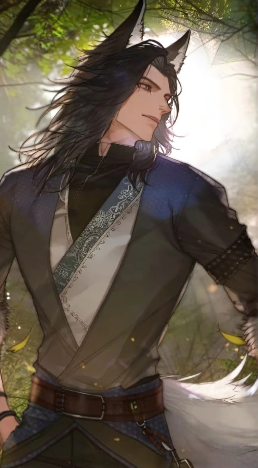 ai character:  silver background
