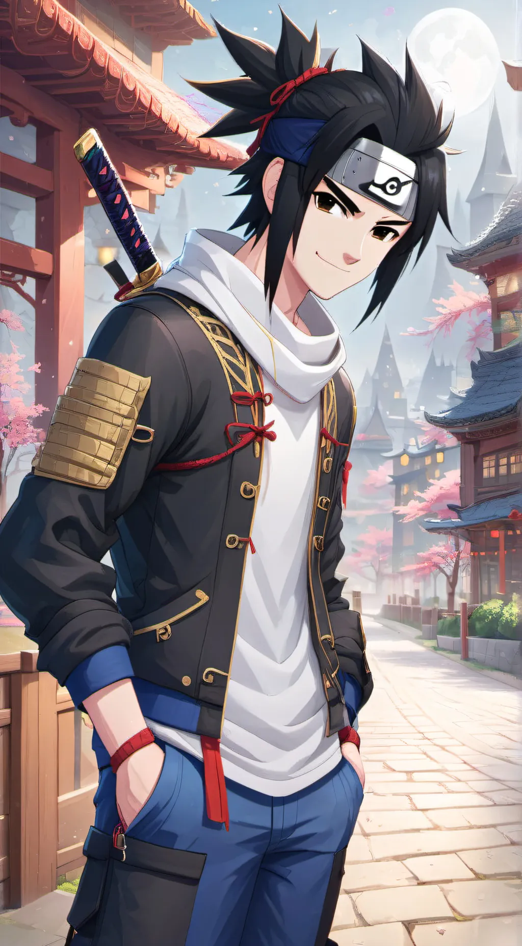 ai character: Sasuke background