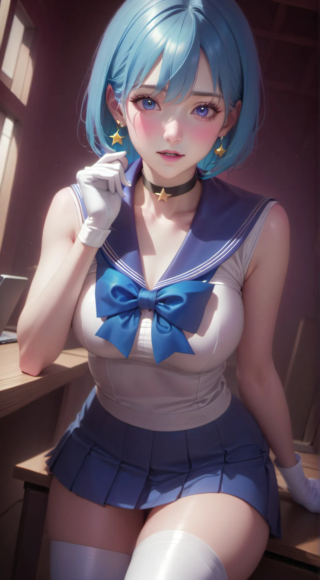 ai character: Ami Mizuno background