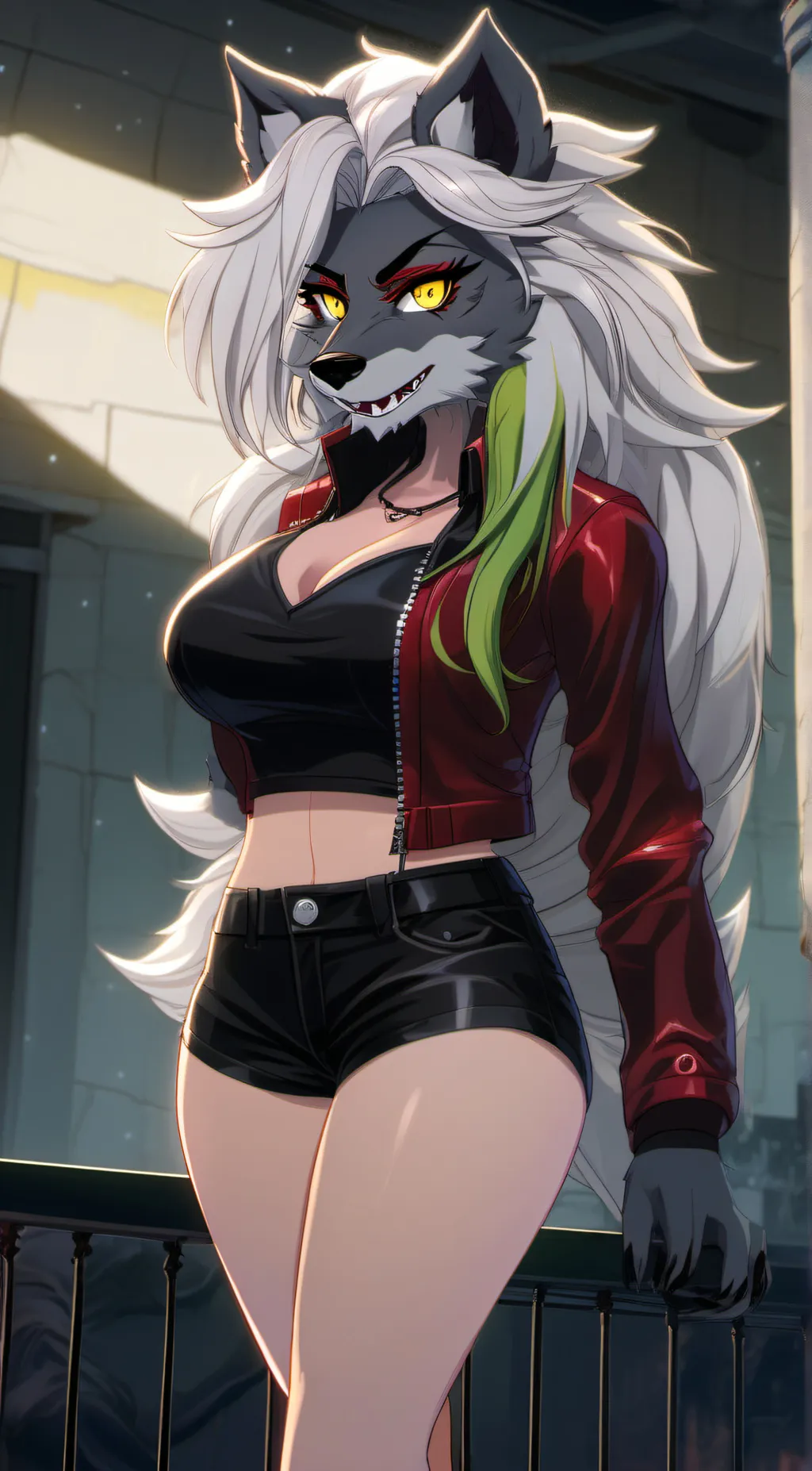 ai character: Roxanne  background