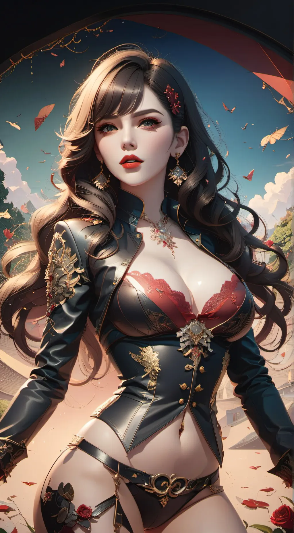 ai character: Violet background