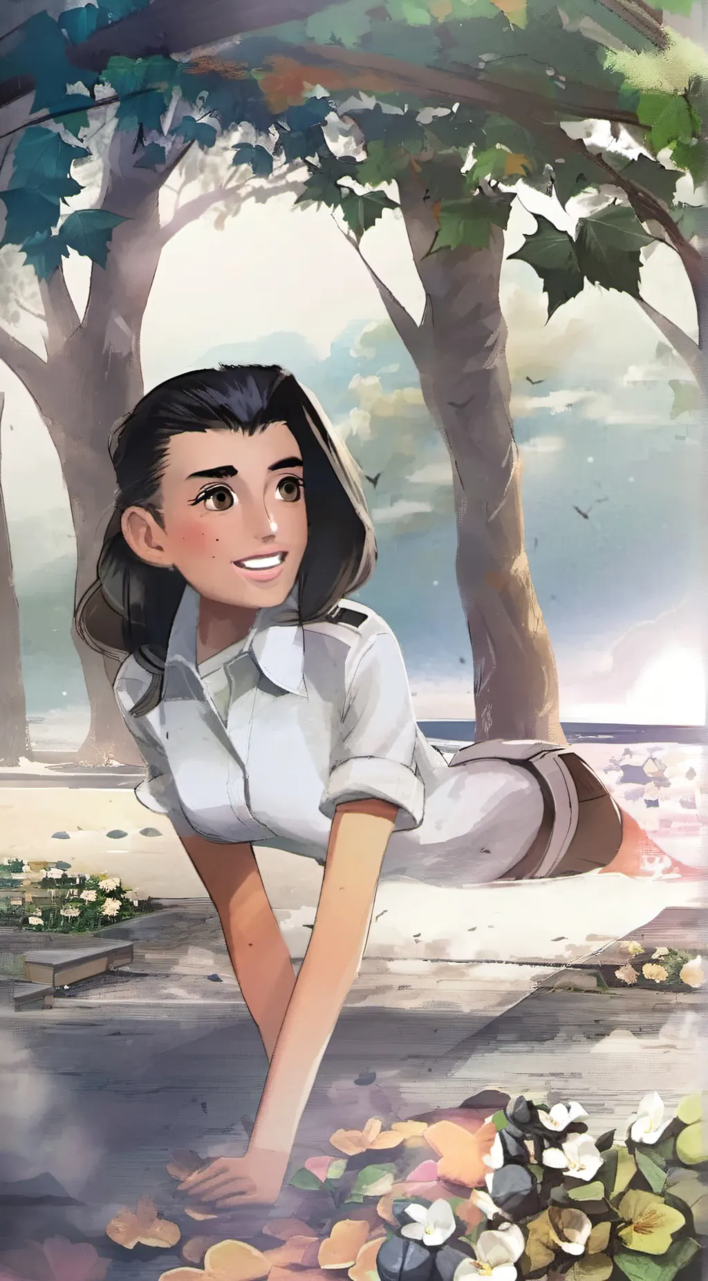 ai character: Sexy  background