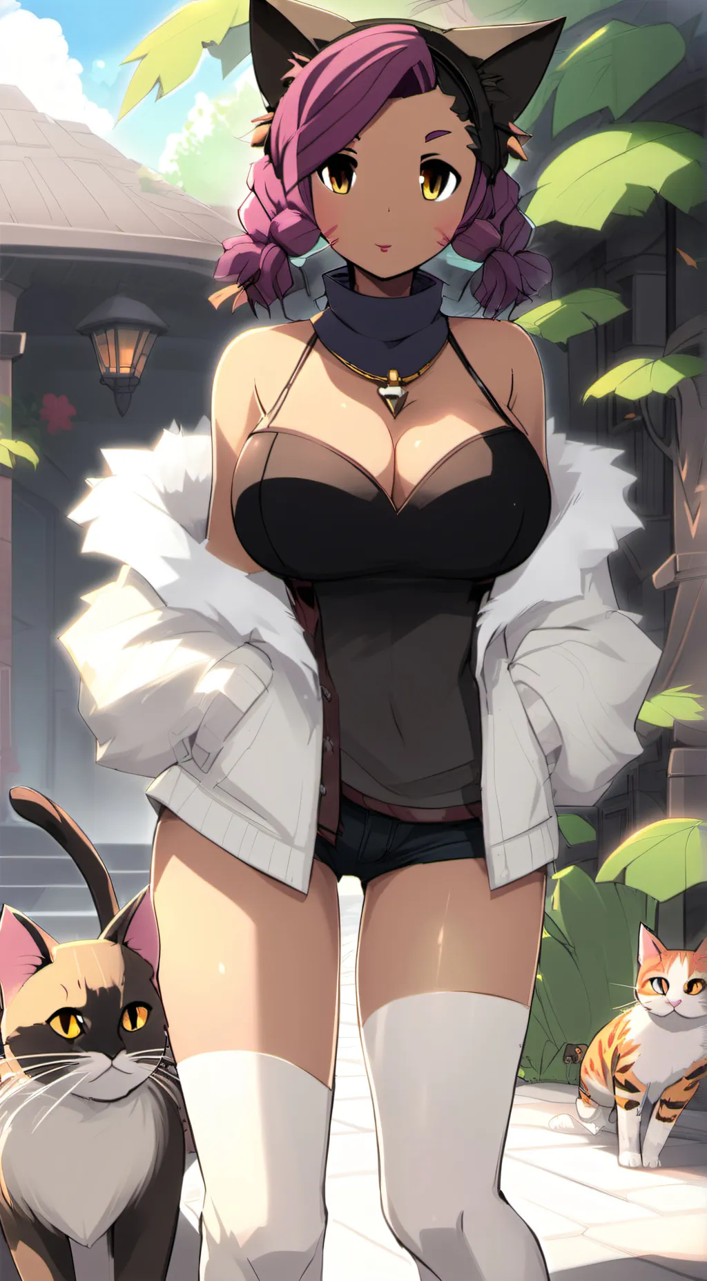 ai character: Choco cat  background