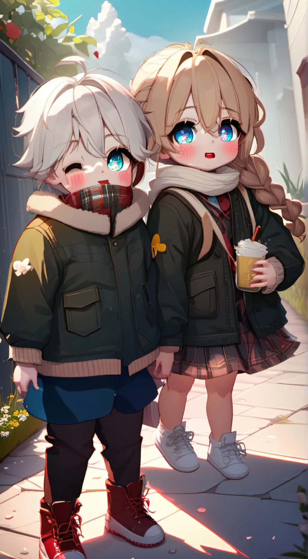 ai character: Nina & Alex background