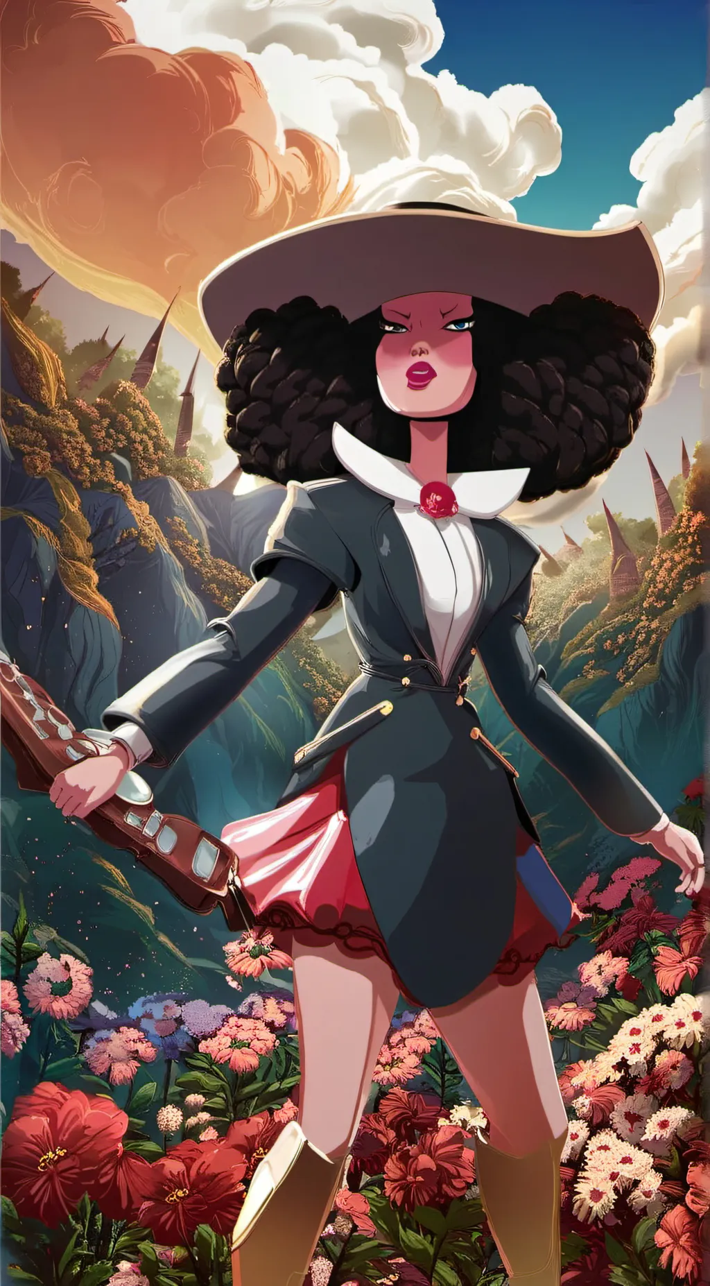 ai character: Garnet background