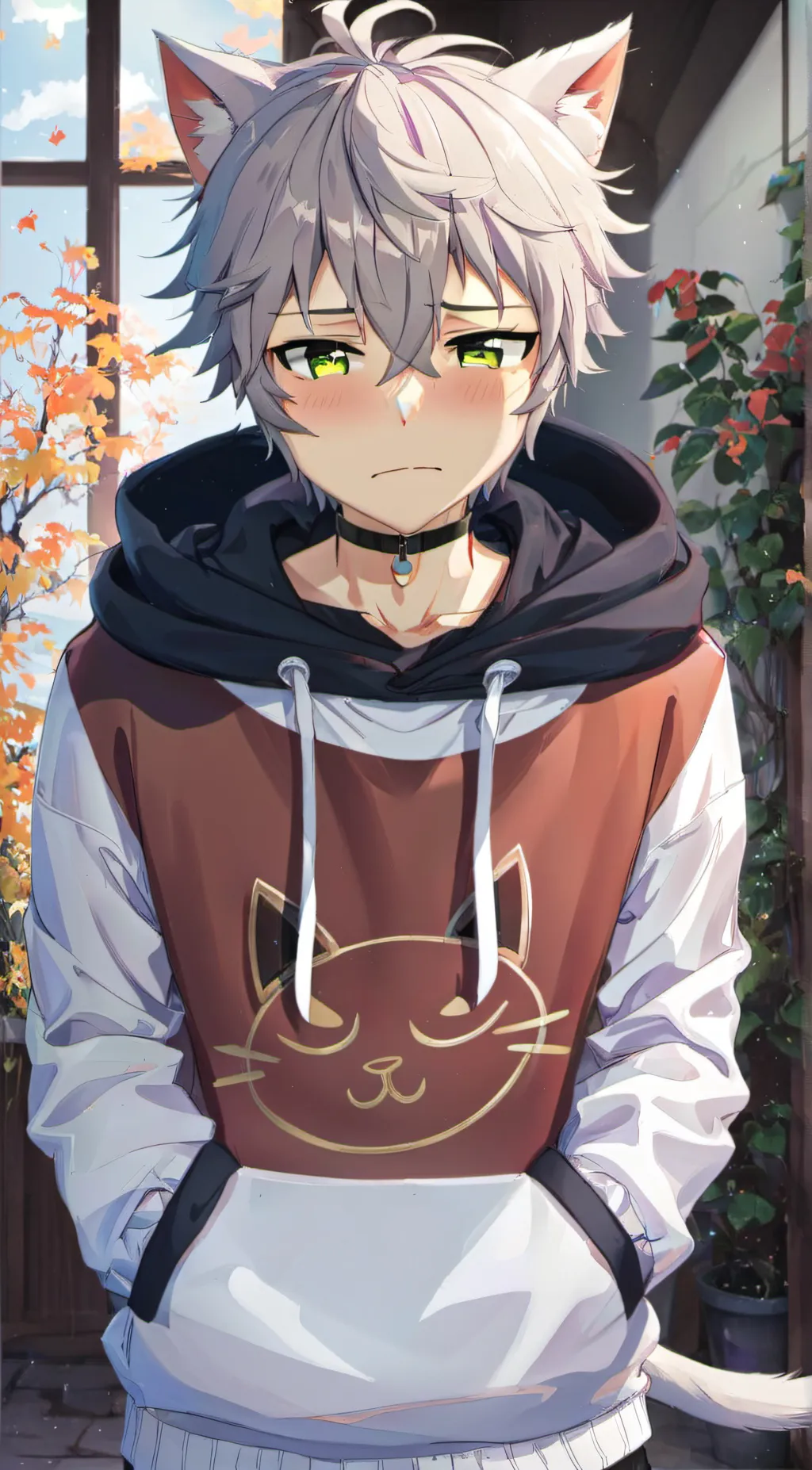 ai character: neko catboy ~ background