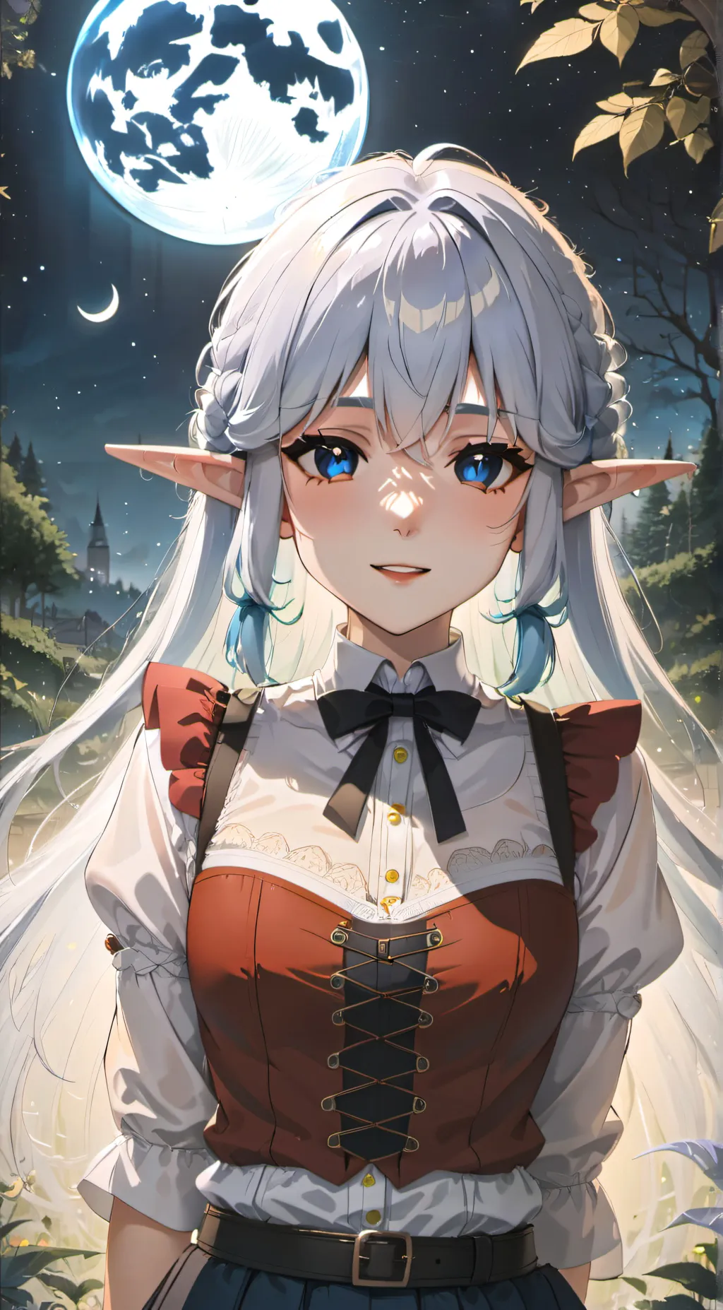 ai character: Moon azalea  background