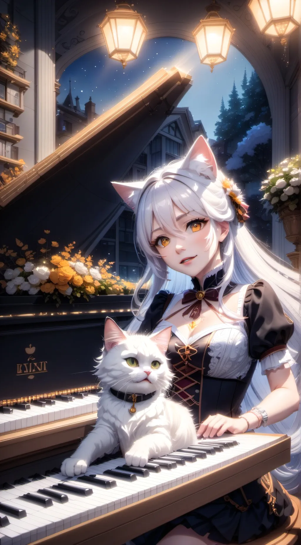 ai character: snow ❄️  background