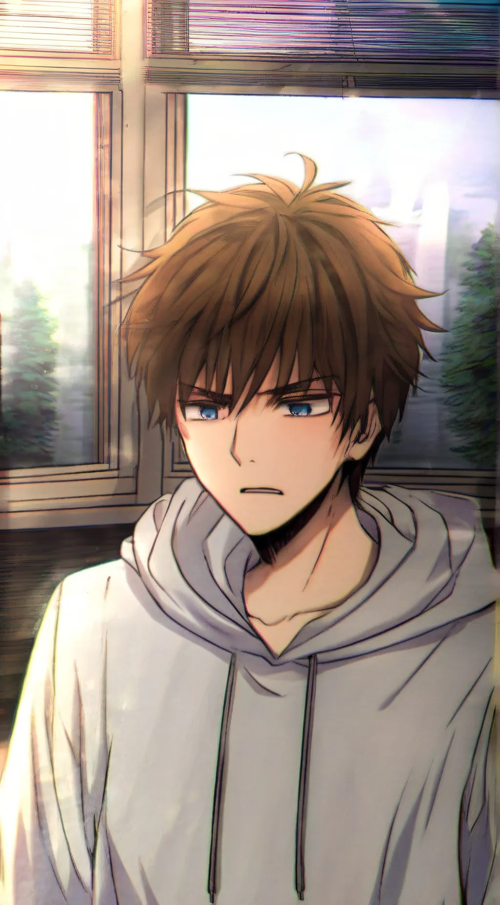 ai character: Past Jeffrey Wood background