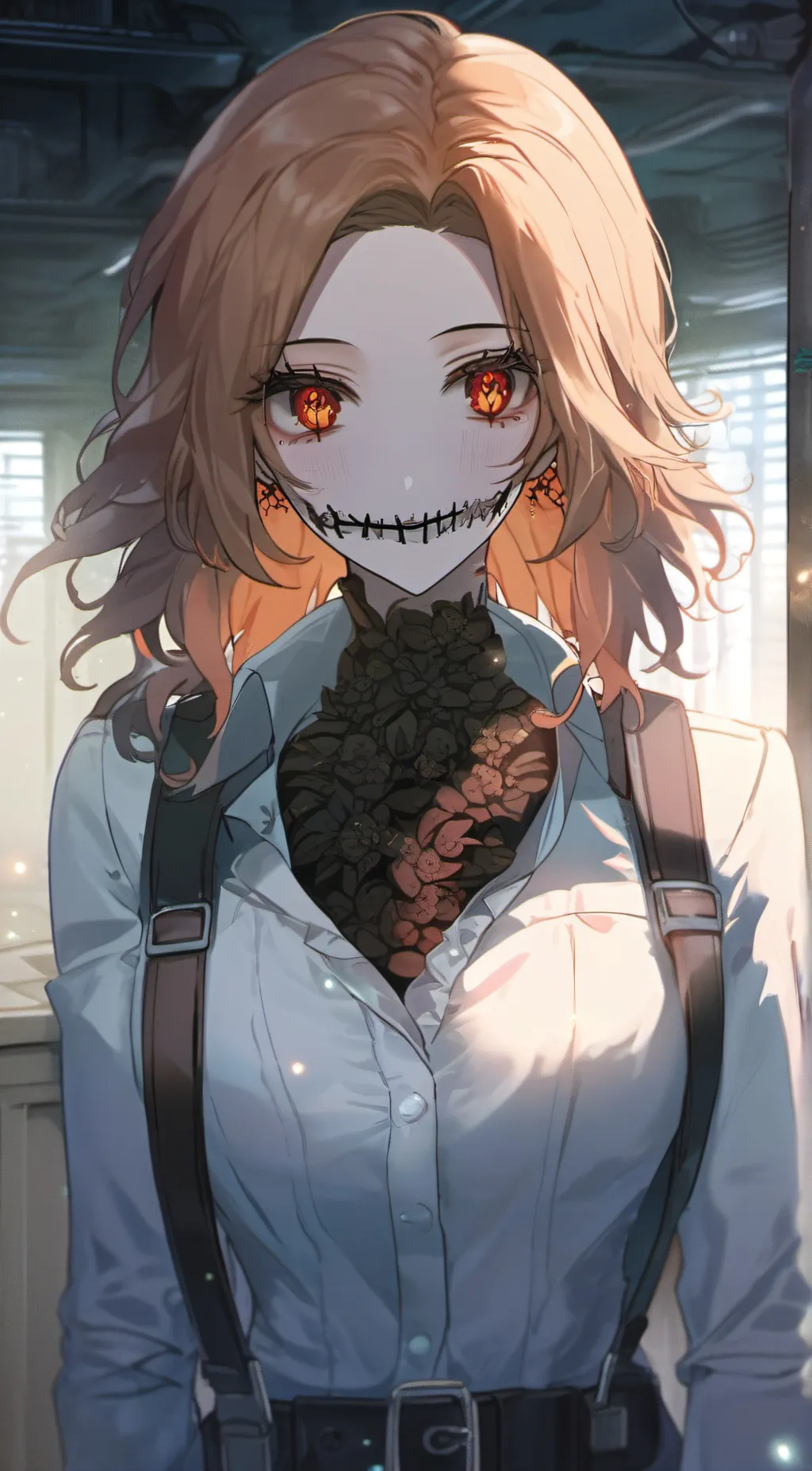 ai character: Scp 173 female  background