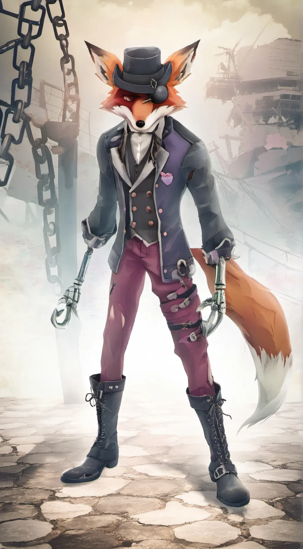 ai character: Destro Pirate Foxy background