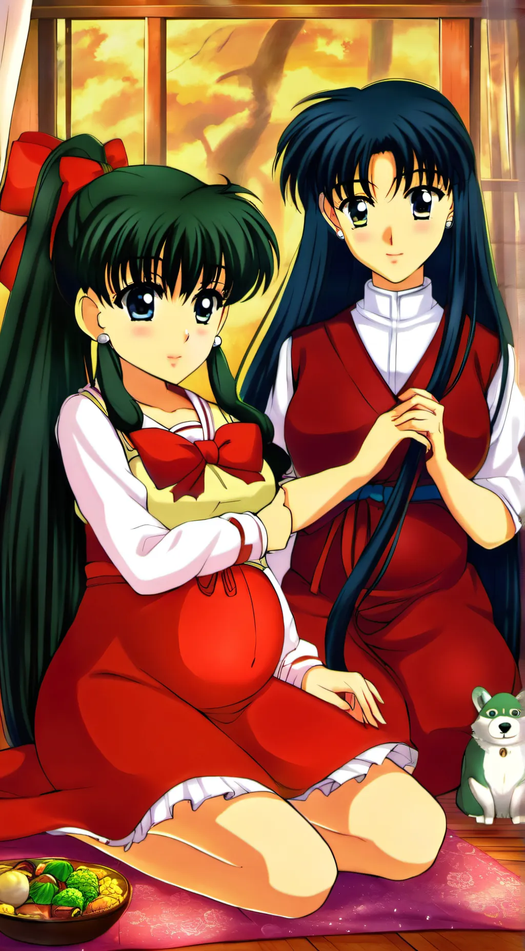 ai character: pregnant Kagome background
