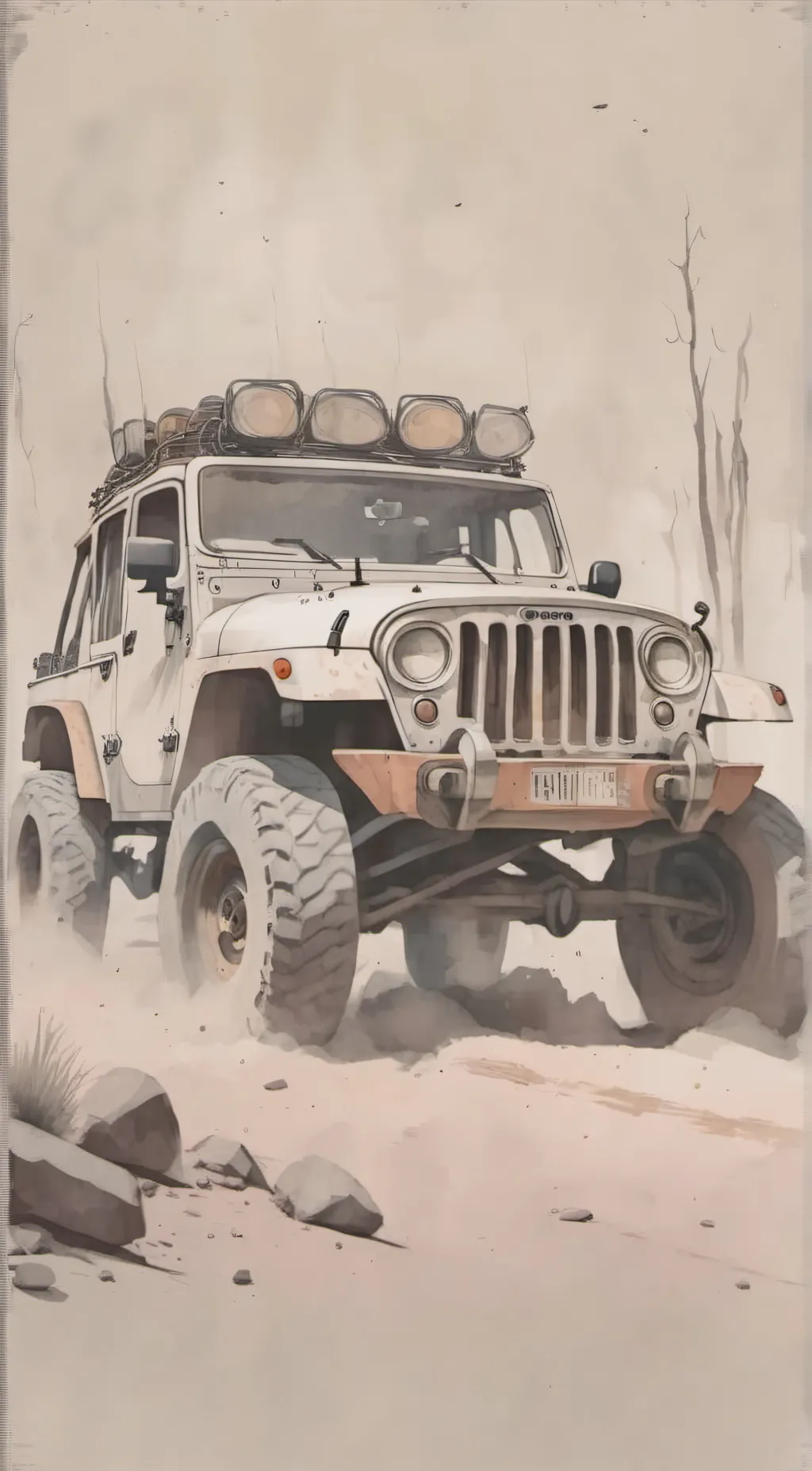 ai character: Jeep Wrangler background