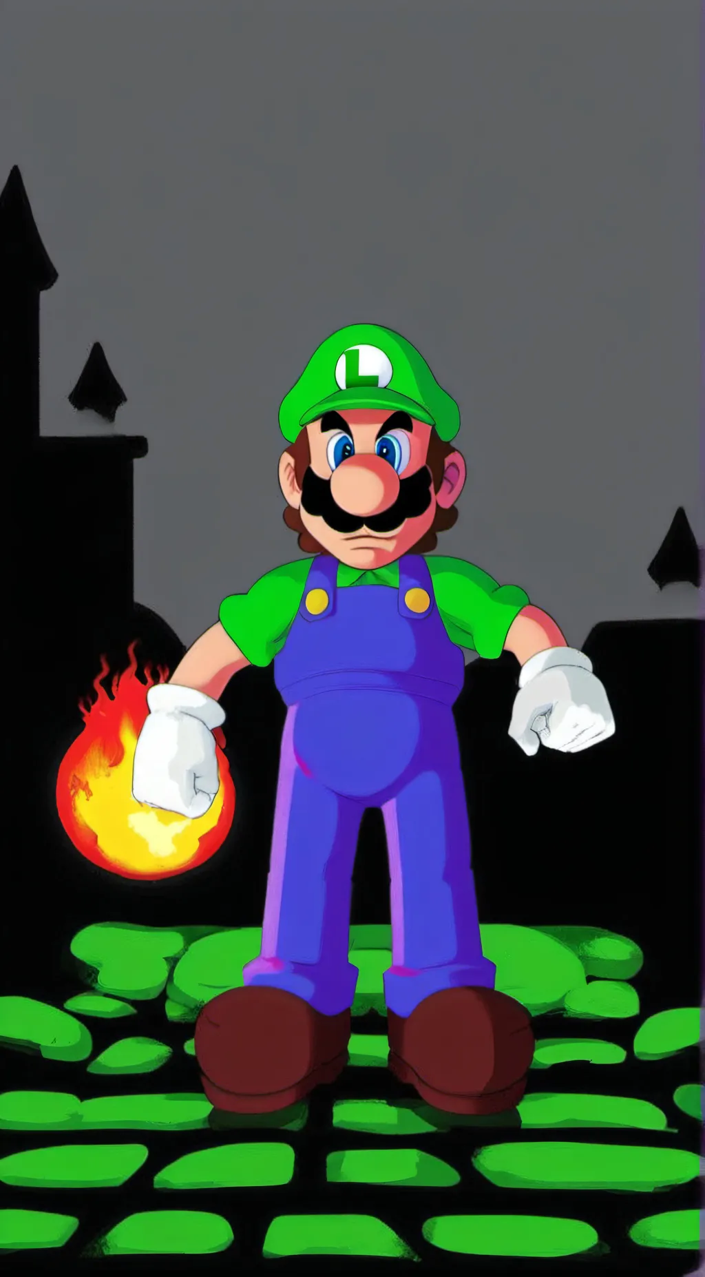 ai character: I HATE YOU (Luigi) background