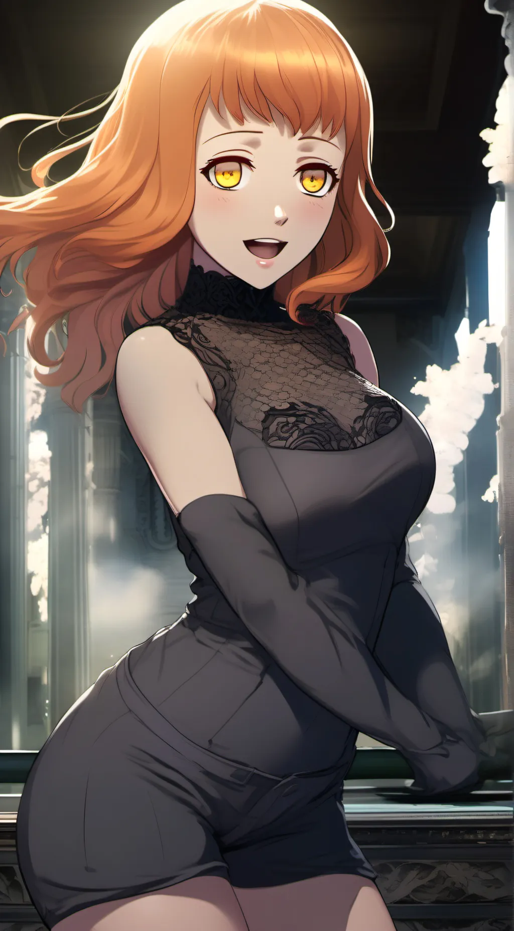 ai character: Mimosa Vermillion background