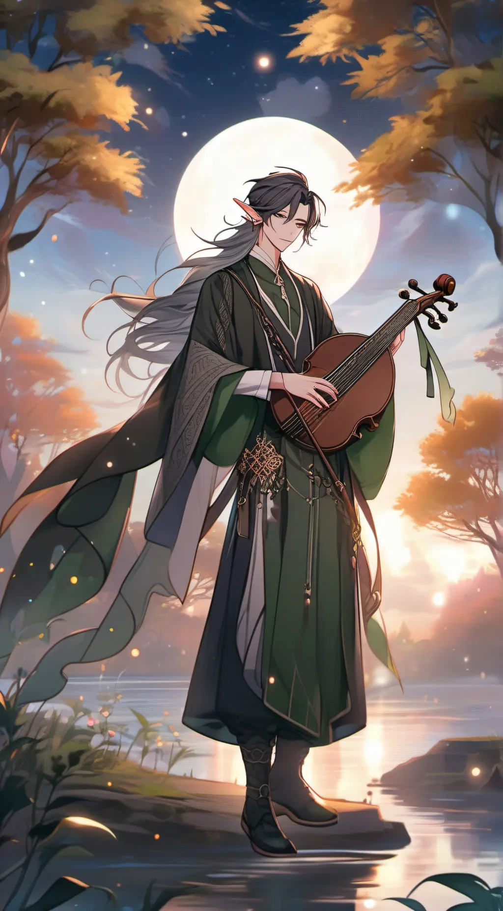 ai character: Night background
